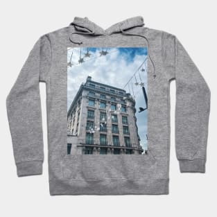 Star garlands above London street Hoodie